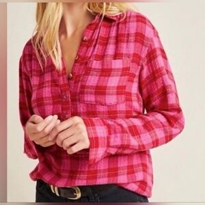 Anthropologie pink button down | size s